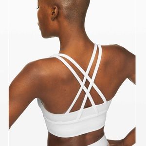 WHITE LULULEMON ENERGY BRA